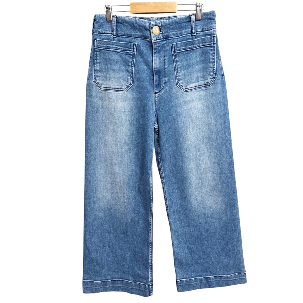 Anthropologie Maeve The Colette Crop High Rise Wide Leg Jeans - Picture 3 of 6
